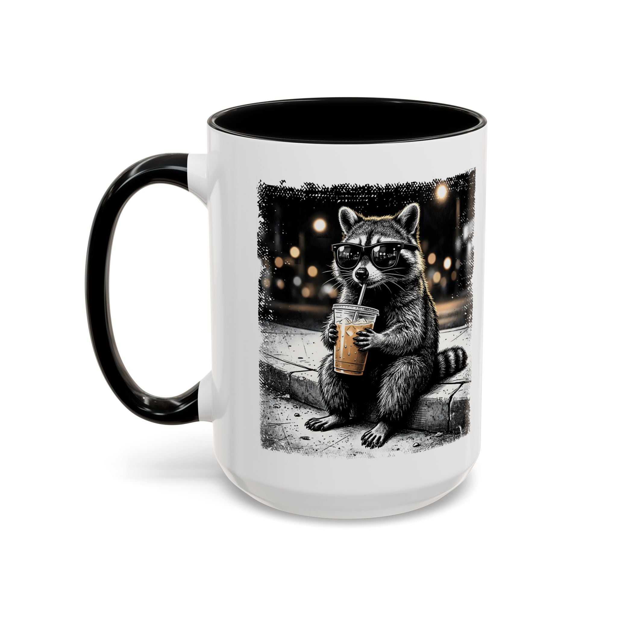 Trash Panda Iced Coffee Mug – Cute & Funny Raccoon Design