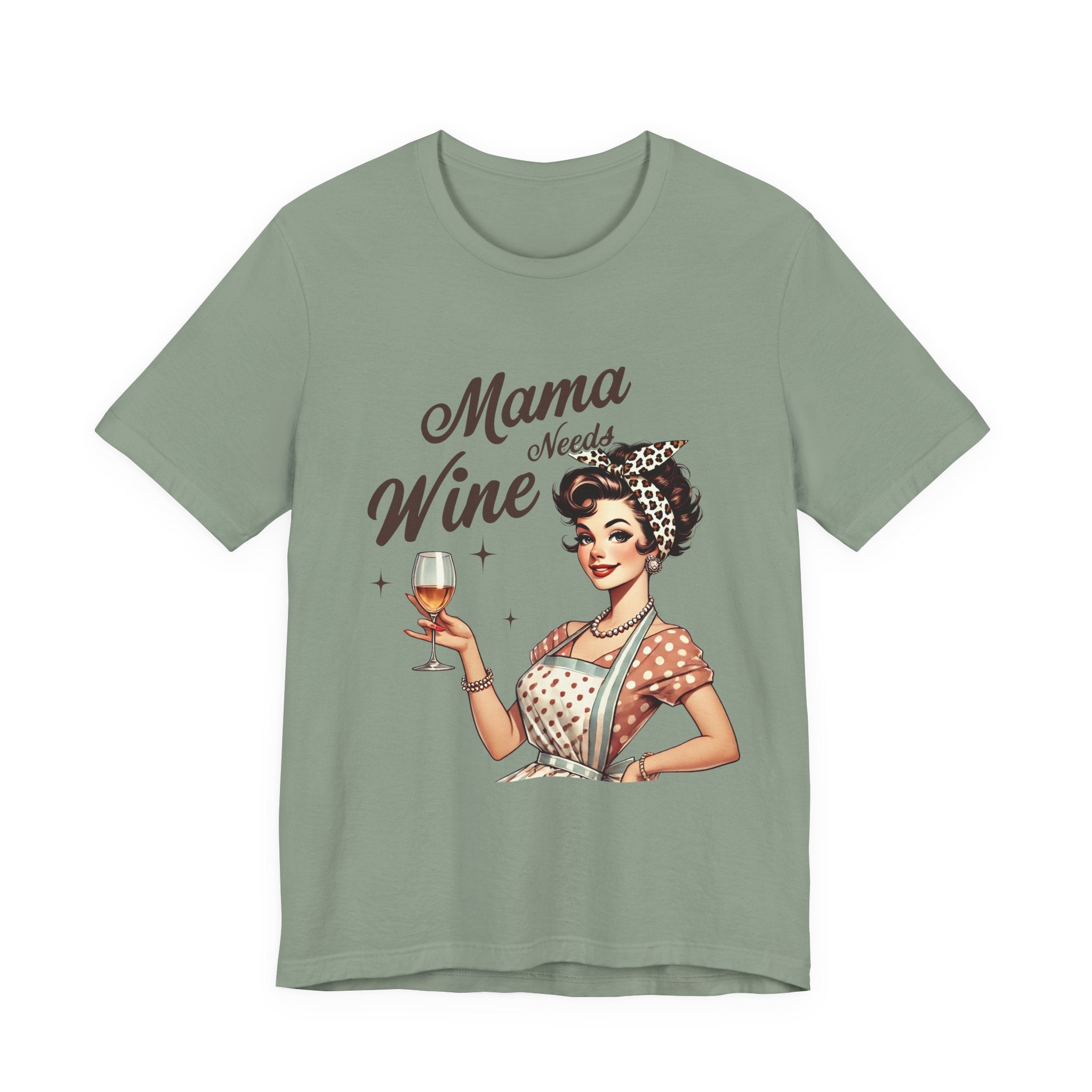 Mama Needs Wine Vintage Graphic Tee — Funny Mother's Day Wine Shirt