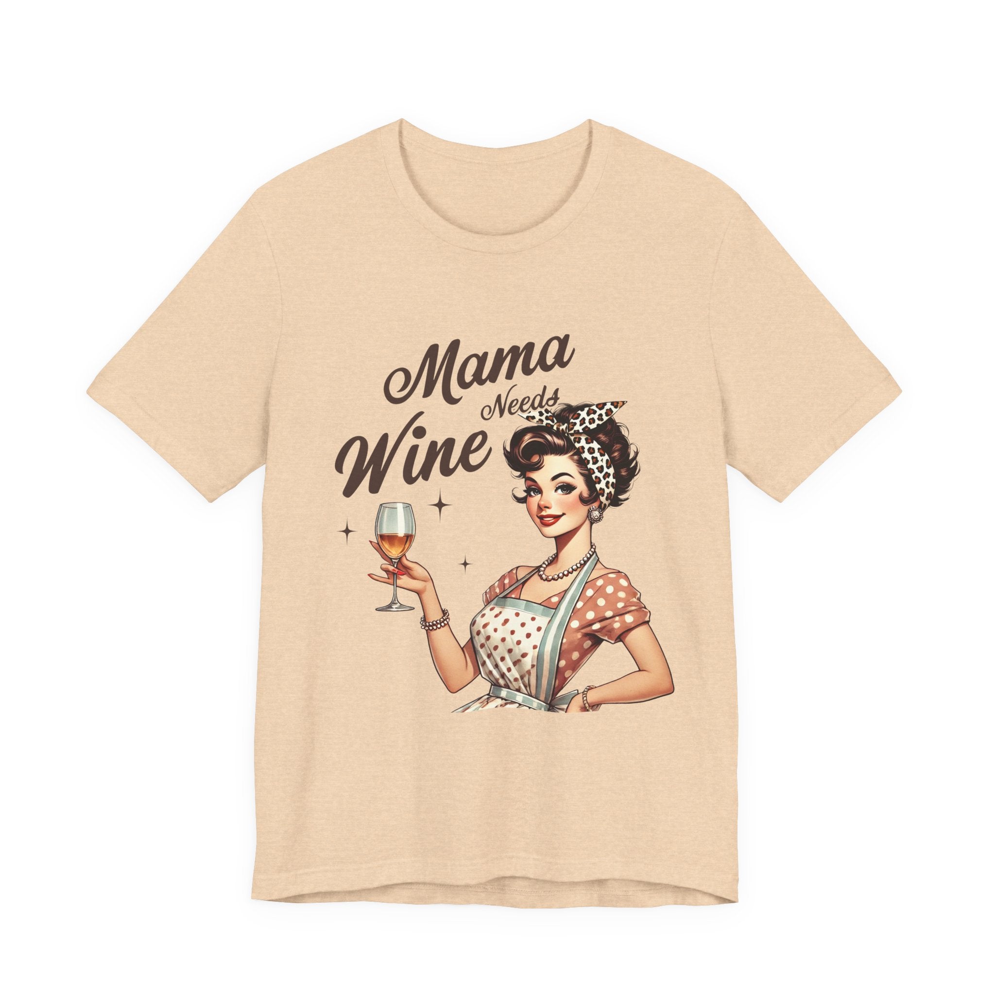 Mama Needs Wine Vintage Graphic Tee — Funny Mother's Day Wine Shirt