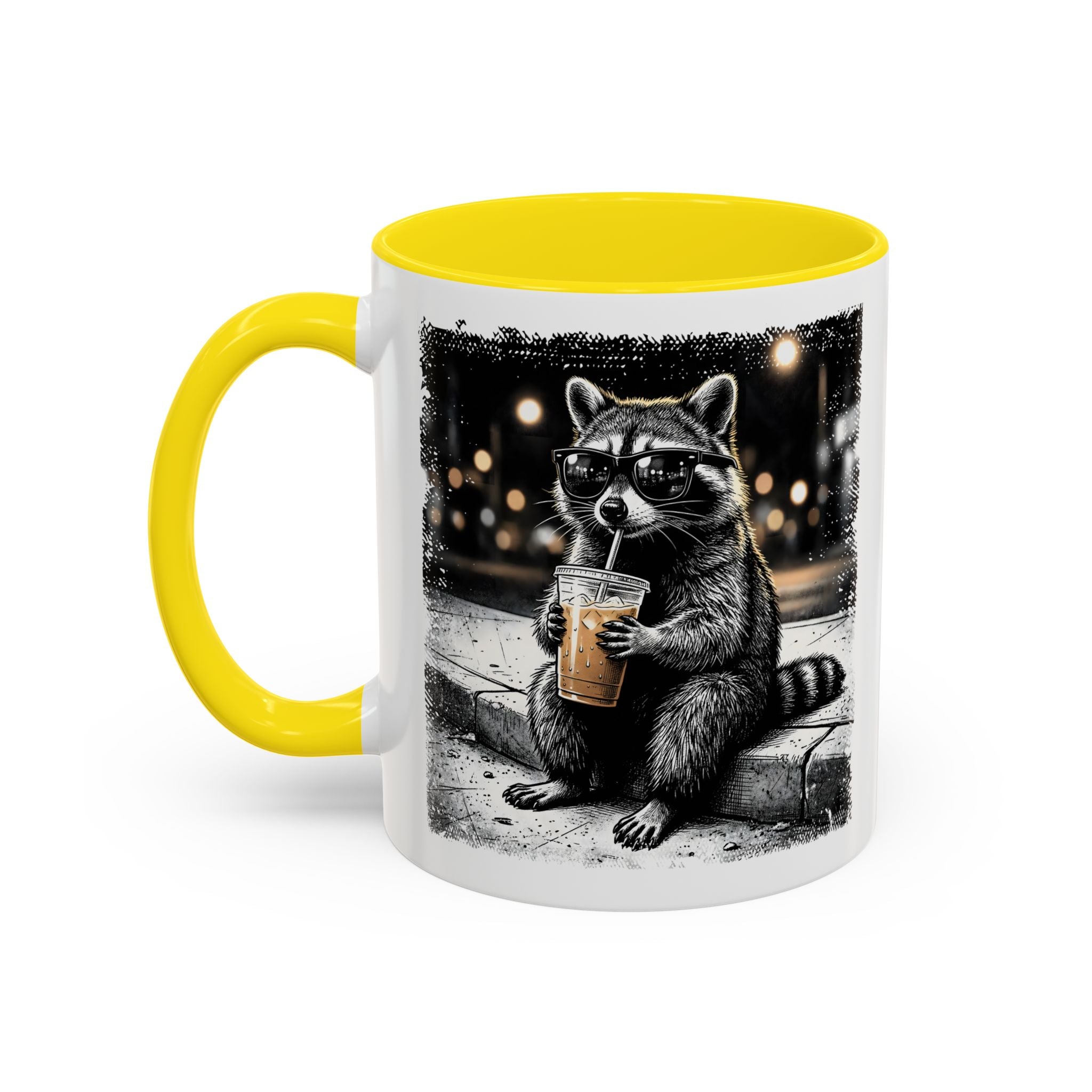 Trash Panda Iced Coffee Mug – Cute & Funny Raccoon Design