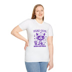 Stay Cool Iced Coffee T-Shirt — Cute Raccoon Graphic Tee