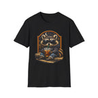 Raccoon Nightlife T-Shirt — Cool Raccoon Drinking Bubble Tea Graphic Tee