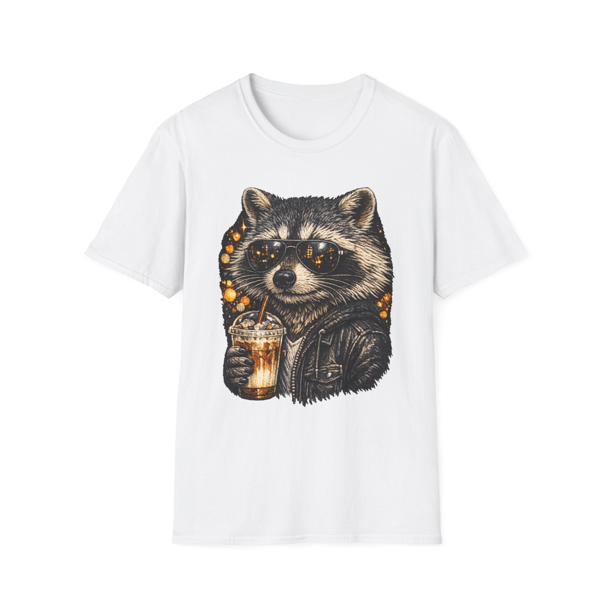 Raccoon Latte T-Shirt – Cute Coffee Animal Graphic Tee