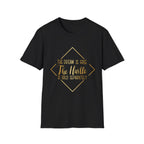 Motivational T-Shirt — “The Dream Is Free, The Hustle Is Sold Separately” Gold Script