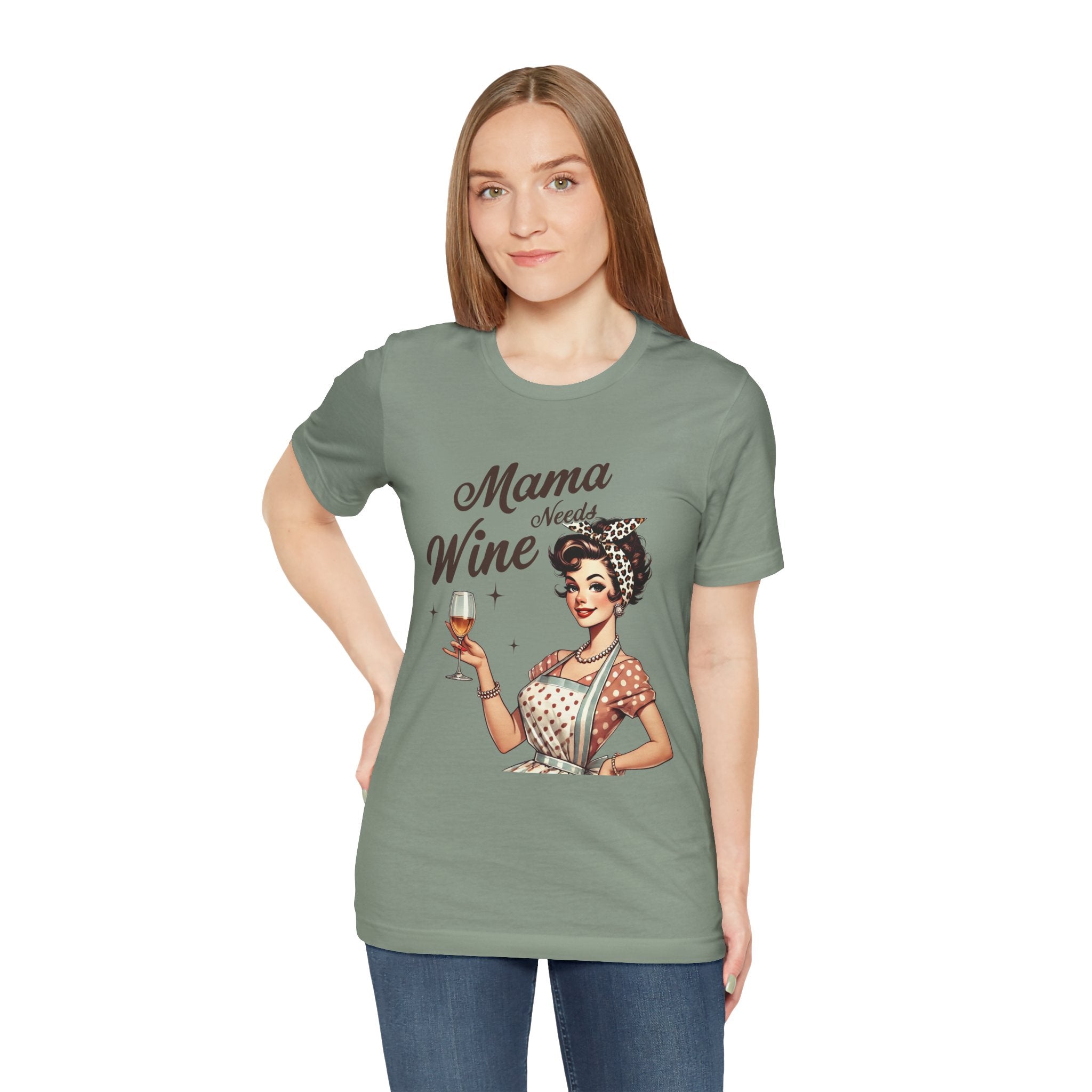 Mama Needs Wine Vintage Graphic Tee — Funny Mother's Day Wine Shirt