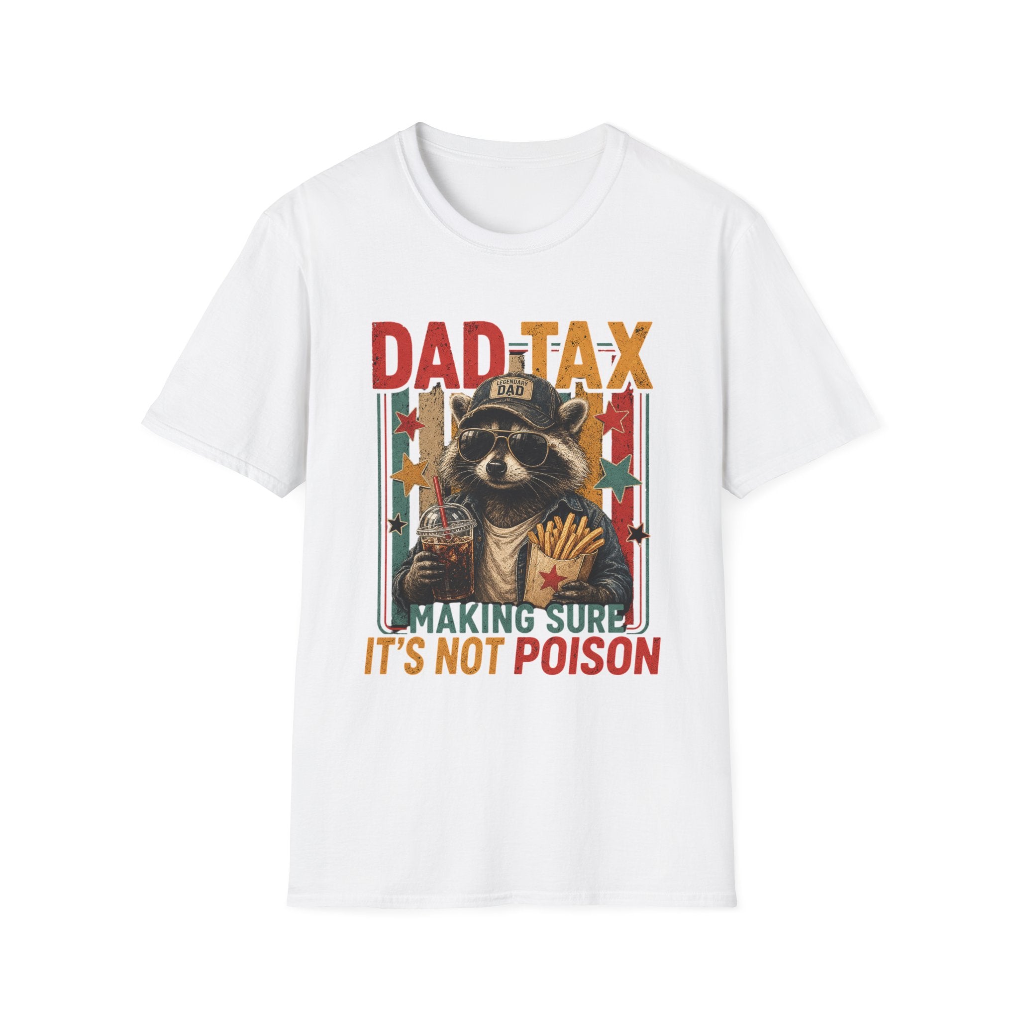 Dad Tax T-Shirt — Funny Raccoon 'Making Sure It's Not Poison' Father's Day Tee