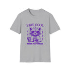 Stay Cool Iced Coffee T-Shirt — Cute Raccoon Graphic Tee