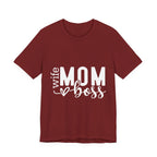 Mom Boss Tee — Wife Mom Boss Graphic T-Shirt, Mother's Day Gift