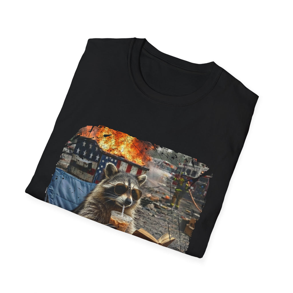 Raccoon Reading Hoodie — "Just One More Chapter" T-Shirt