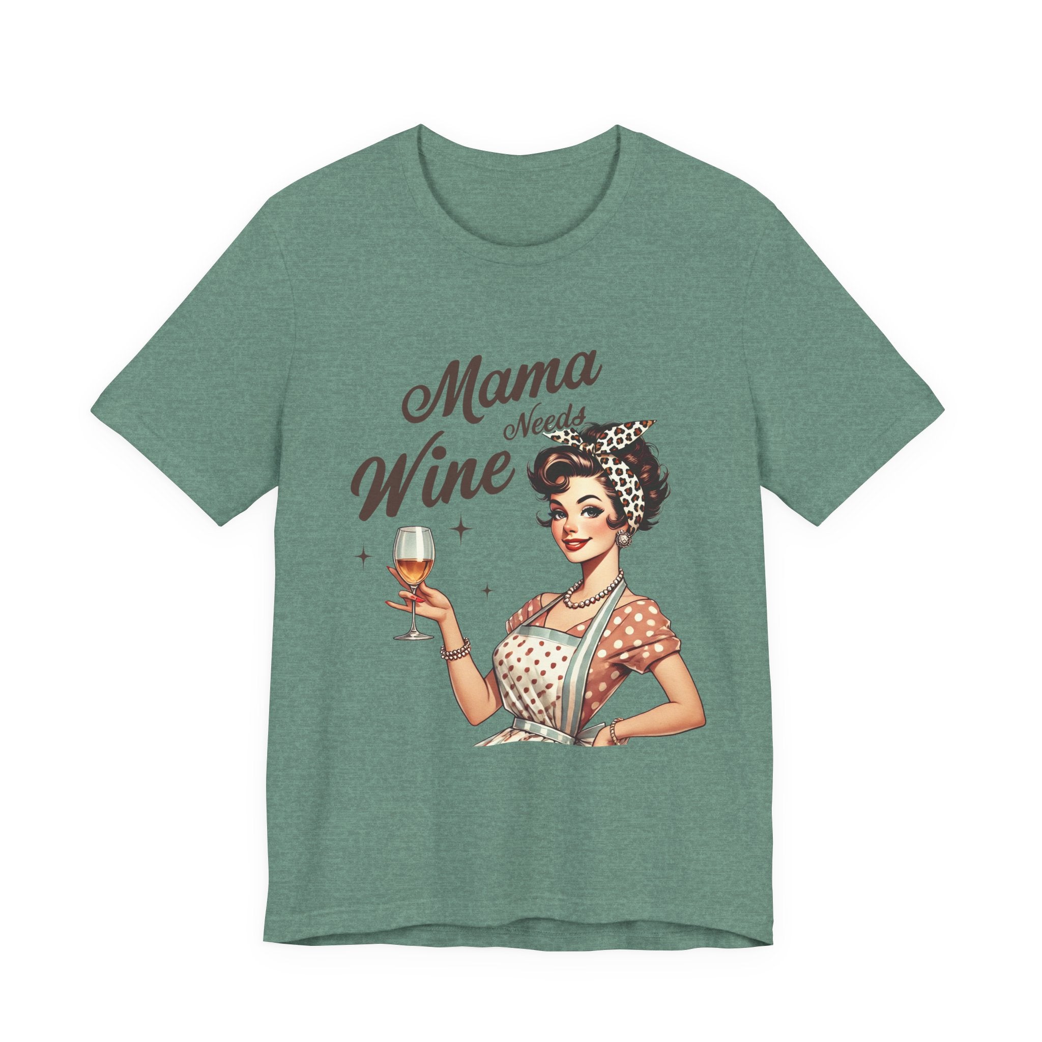 Mama Needs Wine Vintage Graphic Tee — Funny Mother's Day Wine Shirt