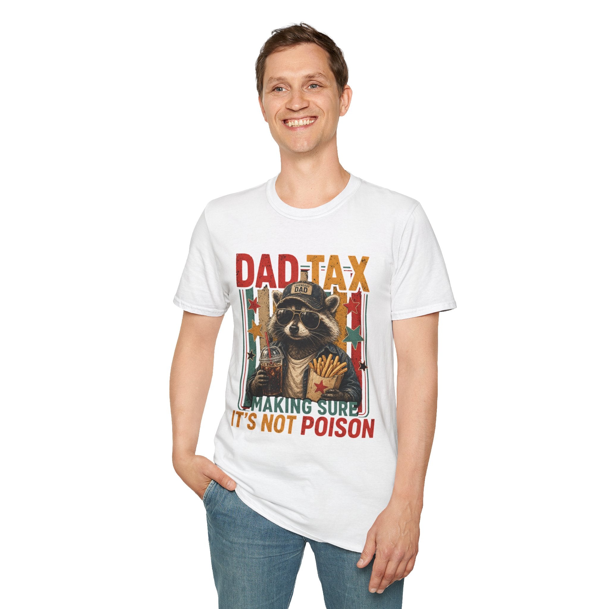 Dad Tax T-Shirt — Funny Raccoon 'Making Sure It's Not Poison' Father's Day Tee