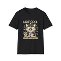 Stay Cool Raccoon Iced Coffee T-Shirt — Cute Retro Coffee Tee