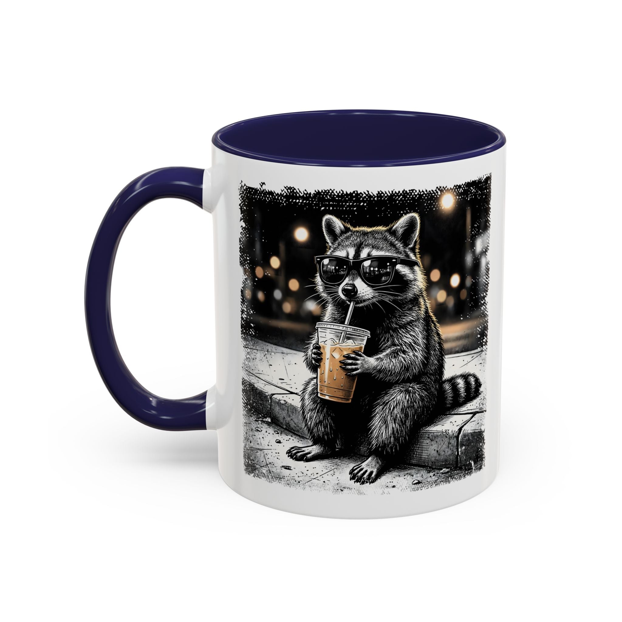 Trash Panda Iced Coffee Mug – Cute & Funny Raccoon Design