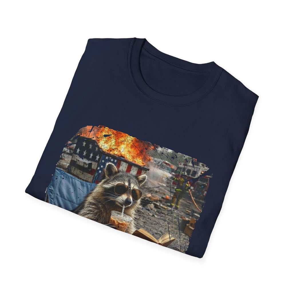 Raccoon Reading Hoodie — "Just One More Chapter" T-Shirt