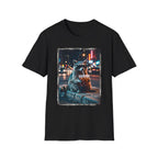 Raccoon Night Street T-Shirt — Urban Nightlife Animal Graphic Tee