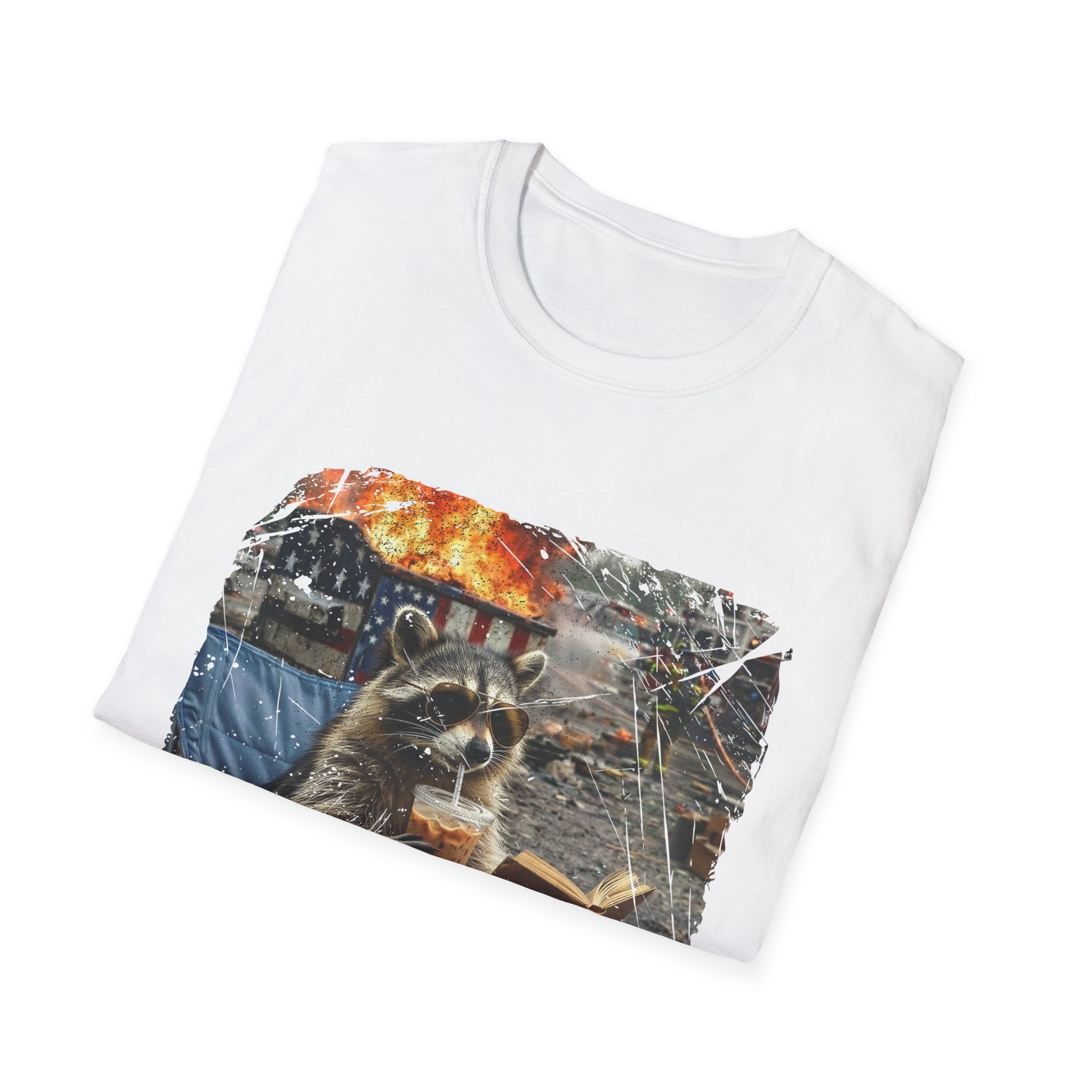 Raccoon Reading Hoodie — "Just One More Chapter" T-Shirt