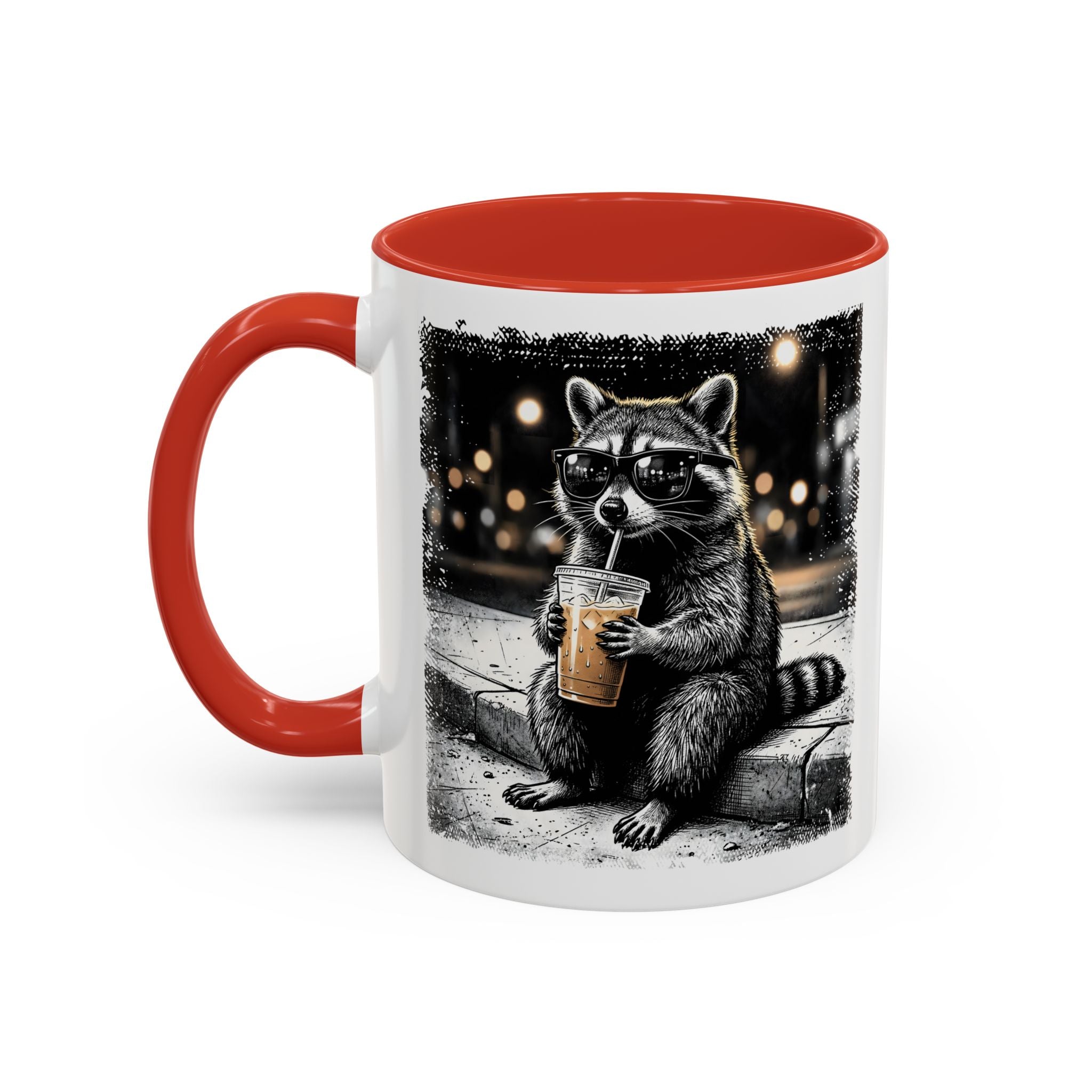 Trash Panda Iced Coffee Mug – Cute & Funny Raccoon Design