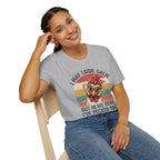 Chicken Graphic T-Shirt — "I May Look Calm But In My Head I've Pecked You 3 Times" Retro Farm Humor