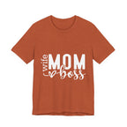 Mom Boss Tee — Wife Mom Boss Graphic T-Shirt, Mother's Day Gift